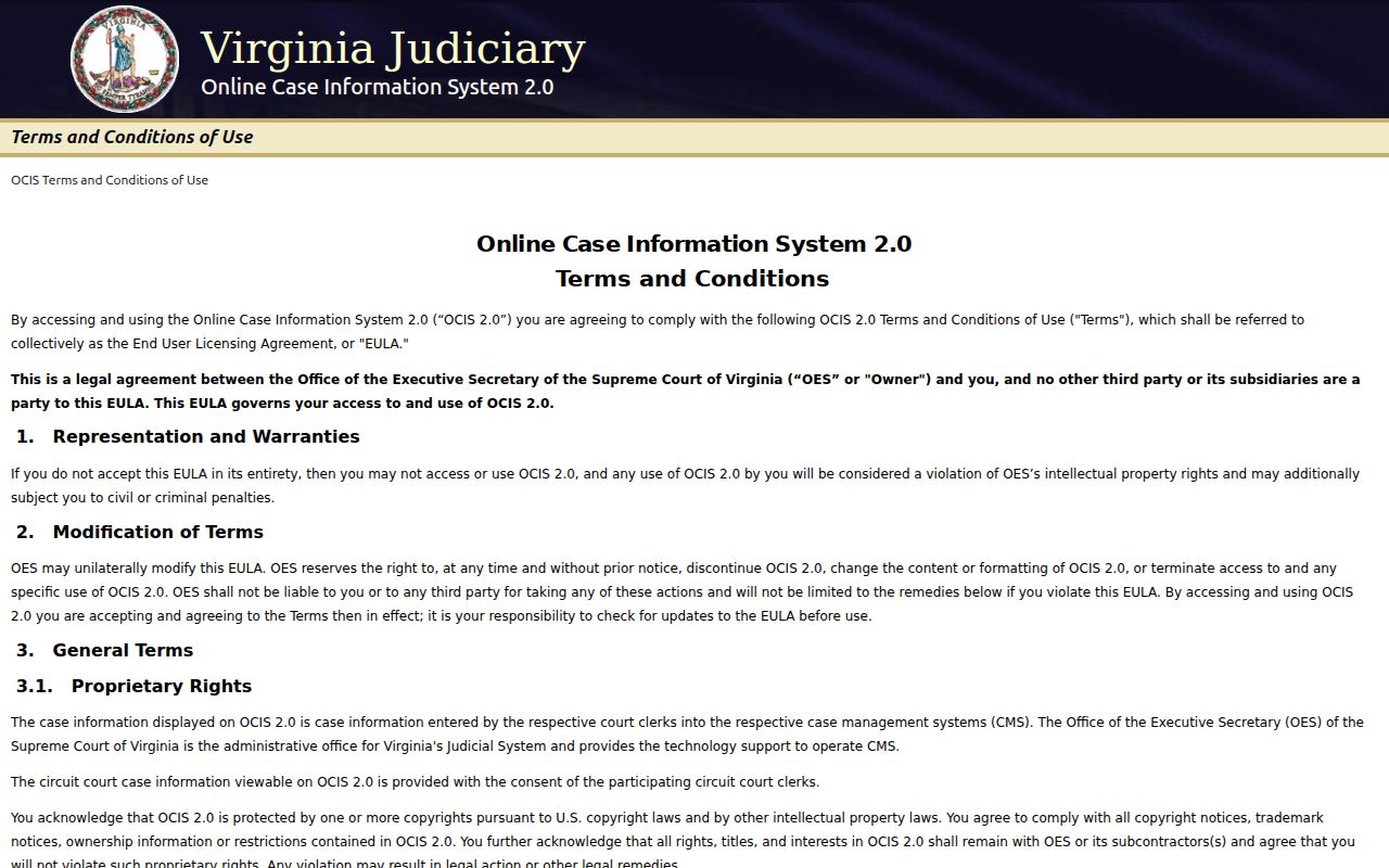 Giles County court case lookup through Virginia OCIS 2.0