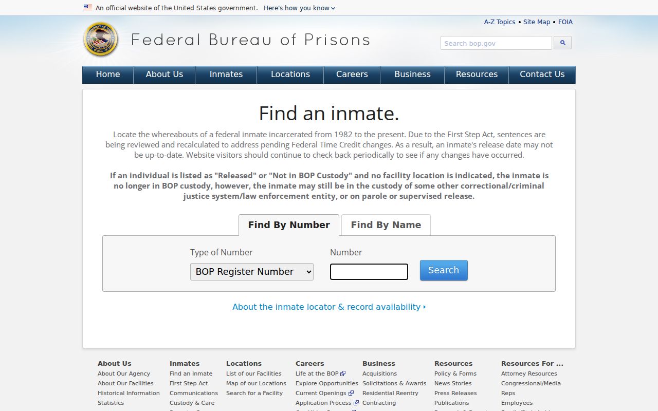 Giles County Rich Creek federal criminal custody record locator